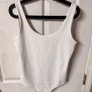 Express White Sleeveless Bodysuit